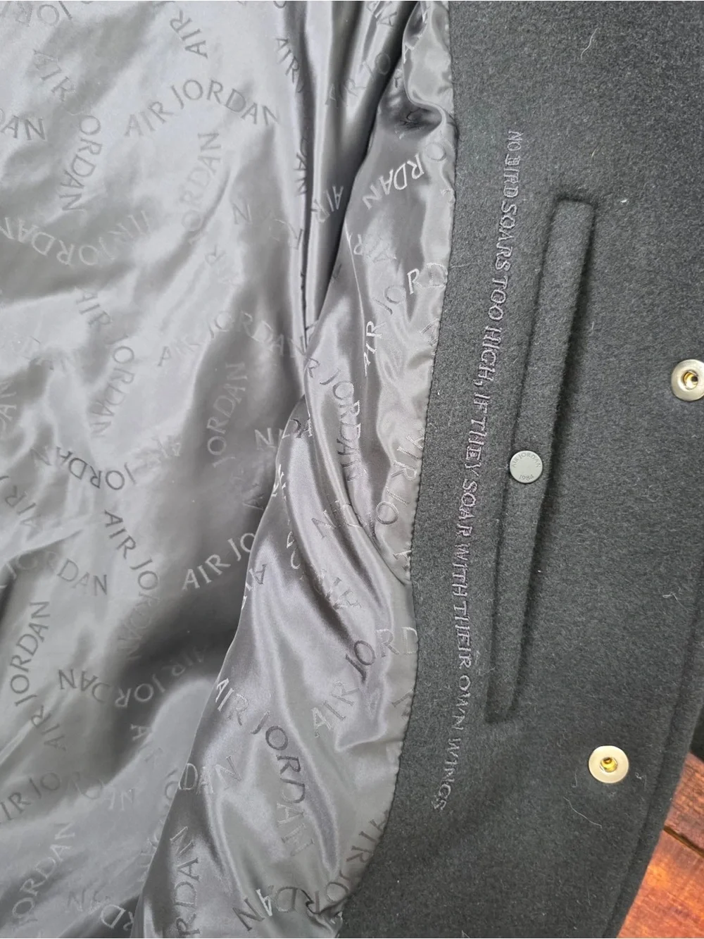 Jordan Wings Collection Varsity Jacket Made in Italy Wool Size Large UNISEX Rare